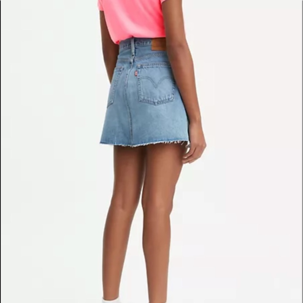 Button Front Mini Skirt - Picture 5 of 6